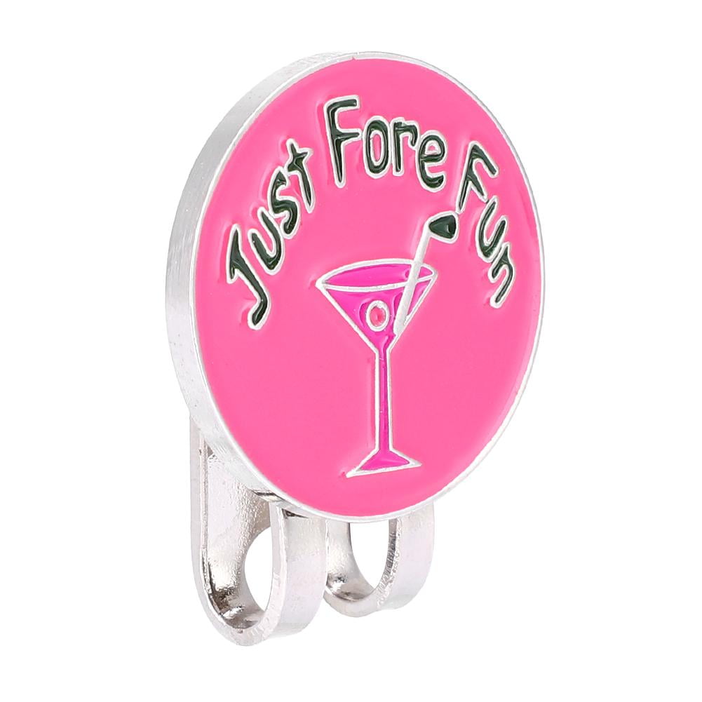 golf visor with magnetic ball marker