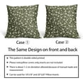 thumbnail image 6 of Olive Green Pillow Covers 16x16 Set of 2 Vintage Floral Rustic Old Style Cute Flower Print Decorative Outdoor Pillowcases Seasonal Farmhouse Throw Cushion Case Decor for Couch Sofa Bed, 6 of 6