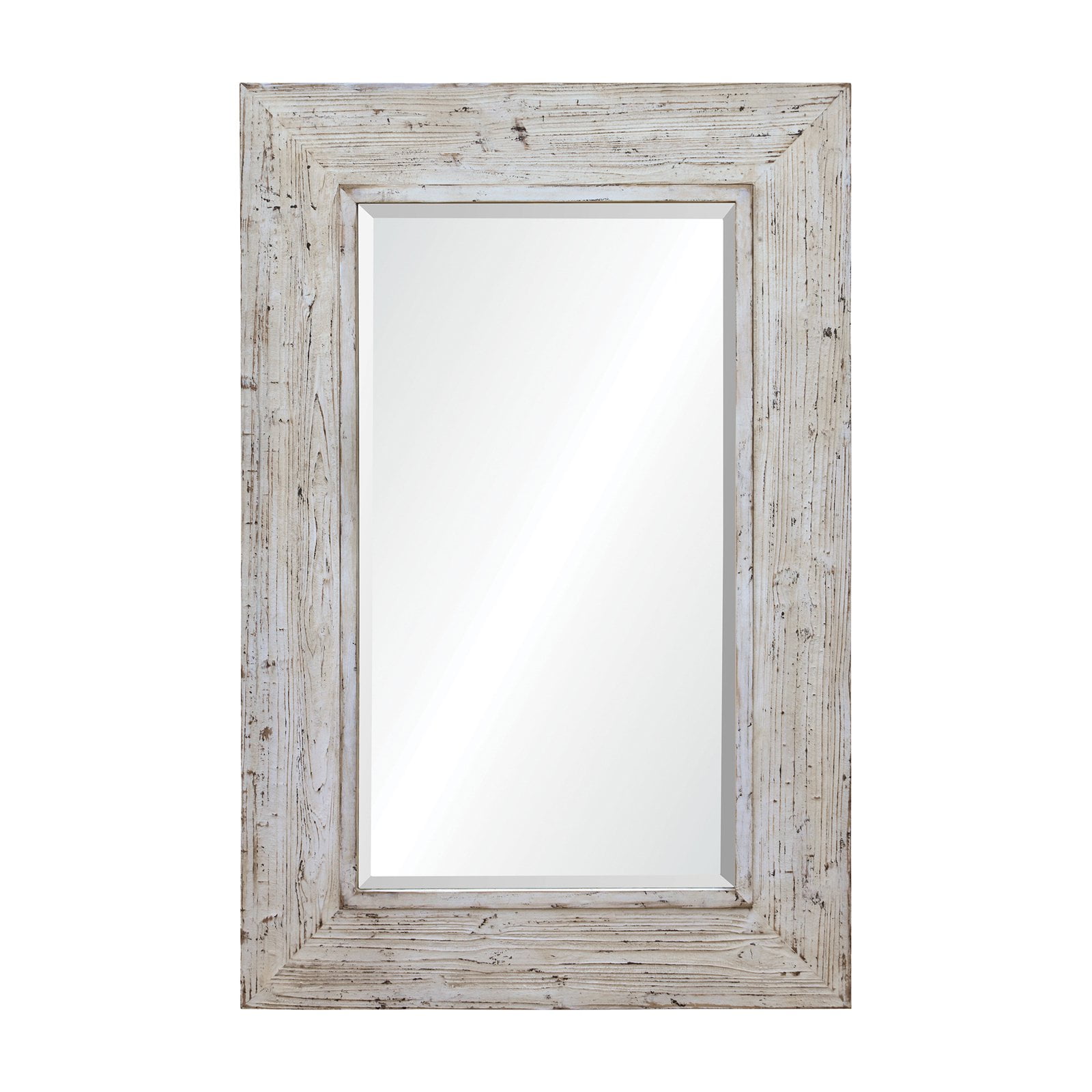 Renwil Lendrick Whitewashed Wood Framed Wall Mirror 32W x 48H in