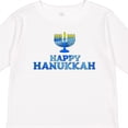 thumbnail image 4 of Inktastic Happy Hanukkah with Menorah Boys or Girls Long Sleeve Toddler T-Shirt, 4 of 5
