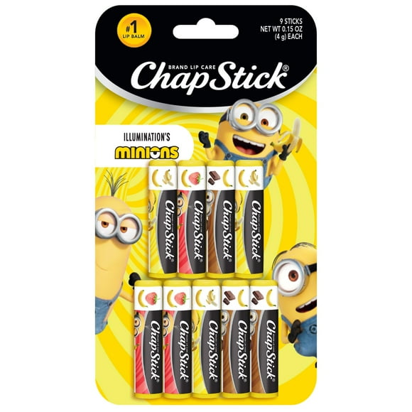 Bálsamo labial ChapStick Minions Banana Variety 9 Sticks Kids