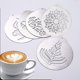 thumbnail image 5 of 5 moldes de acero inoxidable para café, moldes para coronas de café con arte latte, moldes personalizados para decoración de pasteles de café, 5 of 5