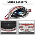 thumbnail image 4 of Fanny Pack Red Christmas Farm and Truck Pattern Waist Pack Bag,Running Cross Bag,Waterproof Large Fanny Packs for Women Men for Travel Running Hiking Cycling, 4 of 6