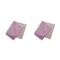 thumbnail image 4 of Redempat Microfiber Dishcloth Portable Solid Color Water Absorbent Breathable Kitchen Plate Dish Towel Cloth Accessories Purple Coffee 2Set, 4 of 6
