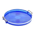 thumbnail image 1 of Bandeja de servicio redonda con asas Sunnimix bandeja de servir Azul, 1 of 8