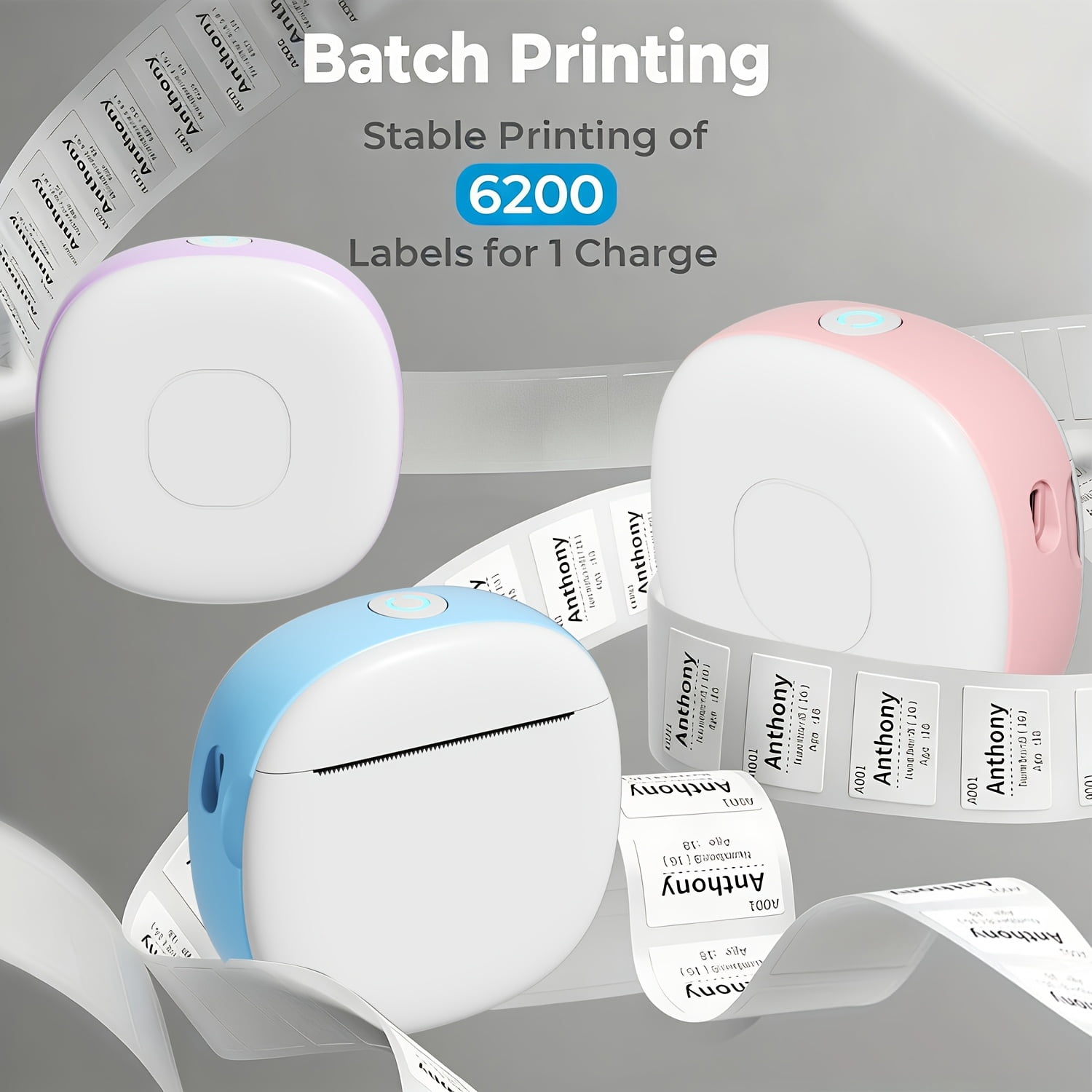 Portable Mini Thermal Printer | 200 DPI, Wireless Wireless Connectivity, Supports Photo & Label Printing, USB Charging, Ink-Free Operation-Ideal for Home & Travel Use, Includes USB Data Cable | COBEI