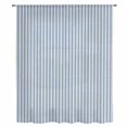 thumbnail image 2 of Blue Striped Sheer Curtains 54 Inches Long, Modern Simple Farmhouse Beige Vintage Light Filering Curtains, Breathable Simi Curtain Privacy Drapes for Kitchen Bathroom Small Window Treatment, 2 of 9