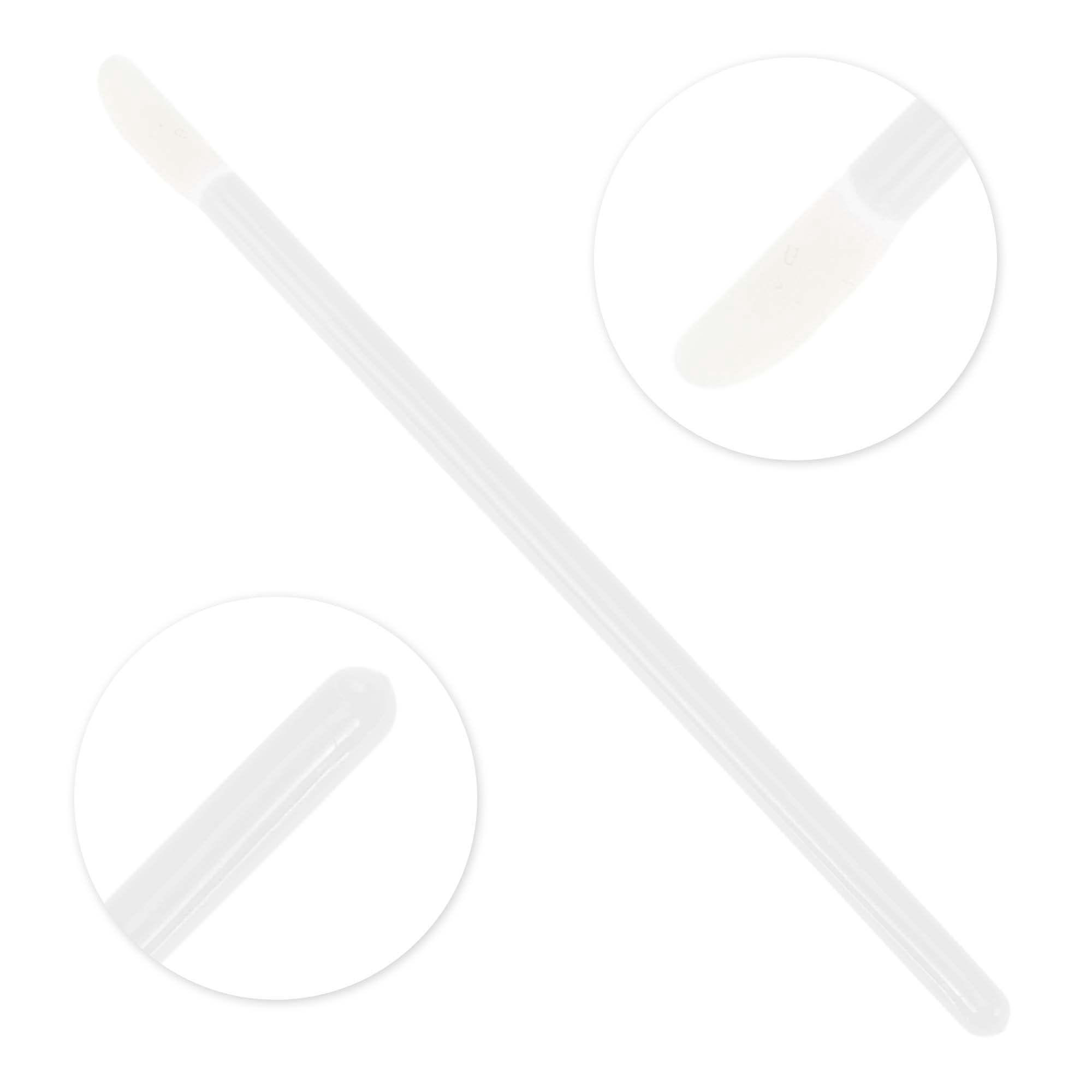 Unique Bargains 100 Pcs Disposable Barreled Solid Rod Lip Brush for Vacation White