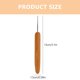 thumbnail image 3 of 2pcs Bamboo Knitting Needles Set Carbonized Single-ended Crochet Needles(0.5mm+0.75mm), 3 of 4