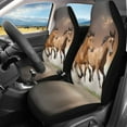 thumbnail image 2 of Xoenoiee Running Horse Pattern 2 pcs Seat Cover Automotive Seat Cushion Protector Auto Front Car Seat Cover Fit Most Car, Truck, SUV, or Van, 2 of 6