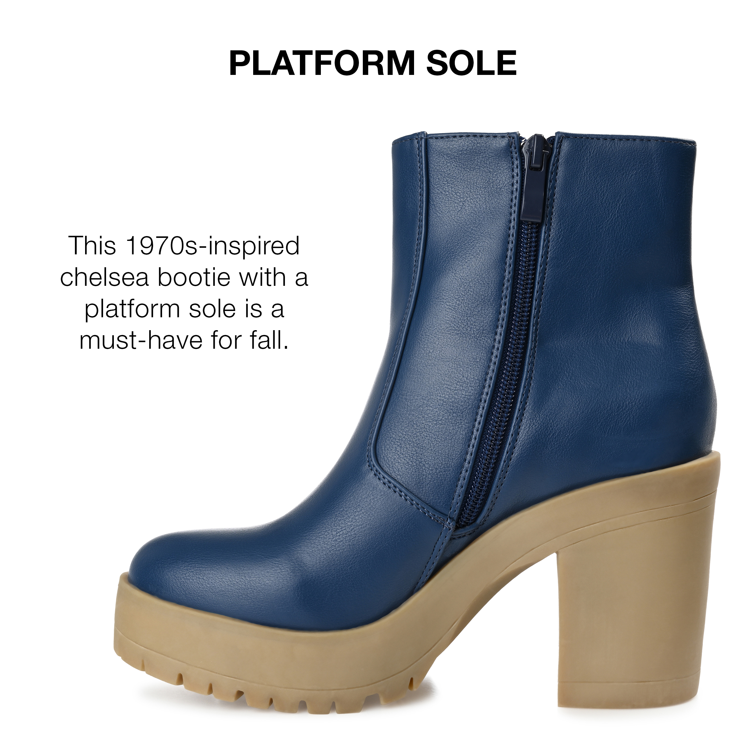 Journee Collection Womens Riplee Almond Toe Platform Ankle Booties