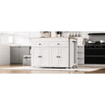 thumbnail image 3 of White Kitchen Island with Extendable Table & Storage - 56" Large Island, 3 of 8