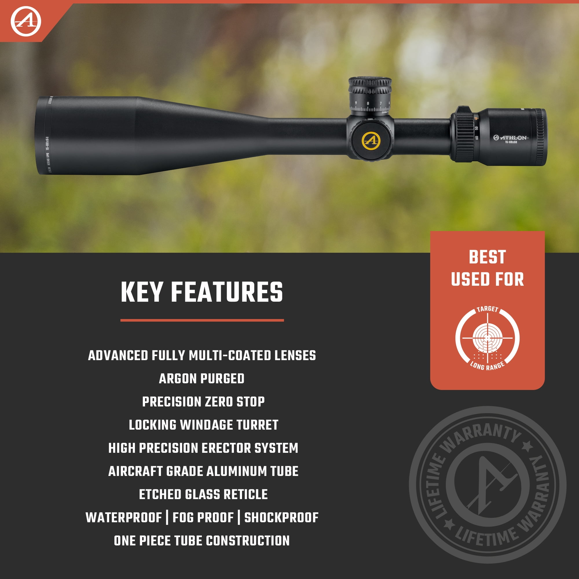 Athlon Optics Heras SPR 15-60x56 BLR2 SFP MOA Reticle