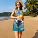 thumbnail image 3 of Balery Sea Swimming Corgi Vestidos de verano para mujer con estampado: vestido holgado sin mangas, vestido playero informal y cómodo para días calurosos., 3 of 7