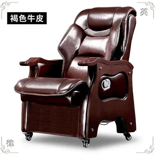 Boss Massage Office Chair Ergonomic Recliner Wheels Relax Relaxing Armchairs Library Fashion Cadeira Presidente Office Furniture My Lux Decor Round