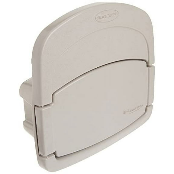 Suncast CPLDHH15000 Deluxe Garden Hangout with 150-Foot Capacity and Enclosed Storage Compartment, DHH150 Hose Hanger, Light Taupe