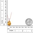 thumbnail image 2 of Gem Stone King 18K Rose Gold Plated Silver Pendant with Chain Citrine Moissanite (11.27 Cttw), 2 of 4