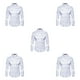 thumbnail image 1 of Sonducket Camisa transpirable para hombre Satén con mangas largas - Trabajo Boda o hogar Camisa para hombre Manga larga formal Blanco grande 2XL Type2 NO2, 1 of 6