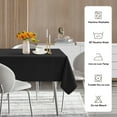 thumbnail image 2 of Romanstile 2 Pack Rectangle Tablecloth - Washable Table Cloth Resistance Microfiber Tablecloth Decorative Table Cover for Dining,Party,Outdoor,Tablecloths 60x102inch,Black, 2 of 7