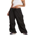 thumbnail image 4 of Women‘s Pants  Adult Casual Solid Color Loose Fit Drawstring Waistband Pants Female Trousers, 4 of 6