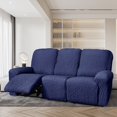 thumbnail image 2 of CHOK Housse Extensible pour Fauteuil Inclinable en Seersucker 2024 4 Pcs style Campagnard Fauteuil Inclinable Housse de Protection Simple pour Meubles de Maison Lavable Durable 1 Place/amande, 2 of 7