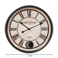 thumbnail image 3 of Baxton Studio Horloge Murale Style Vintage Noir Mat Fini, 3 of 3