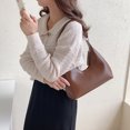 thumbnail image 4 of Bolso de mujer Diseñador de la marca Cremallera Bolsos pequeños Señora Moda PU Bolso de hombro de cuero Casual Hobos Bolsos marrones JAMW Sencillez, 4 of 5