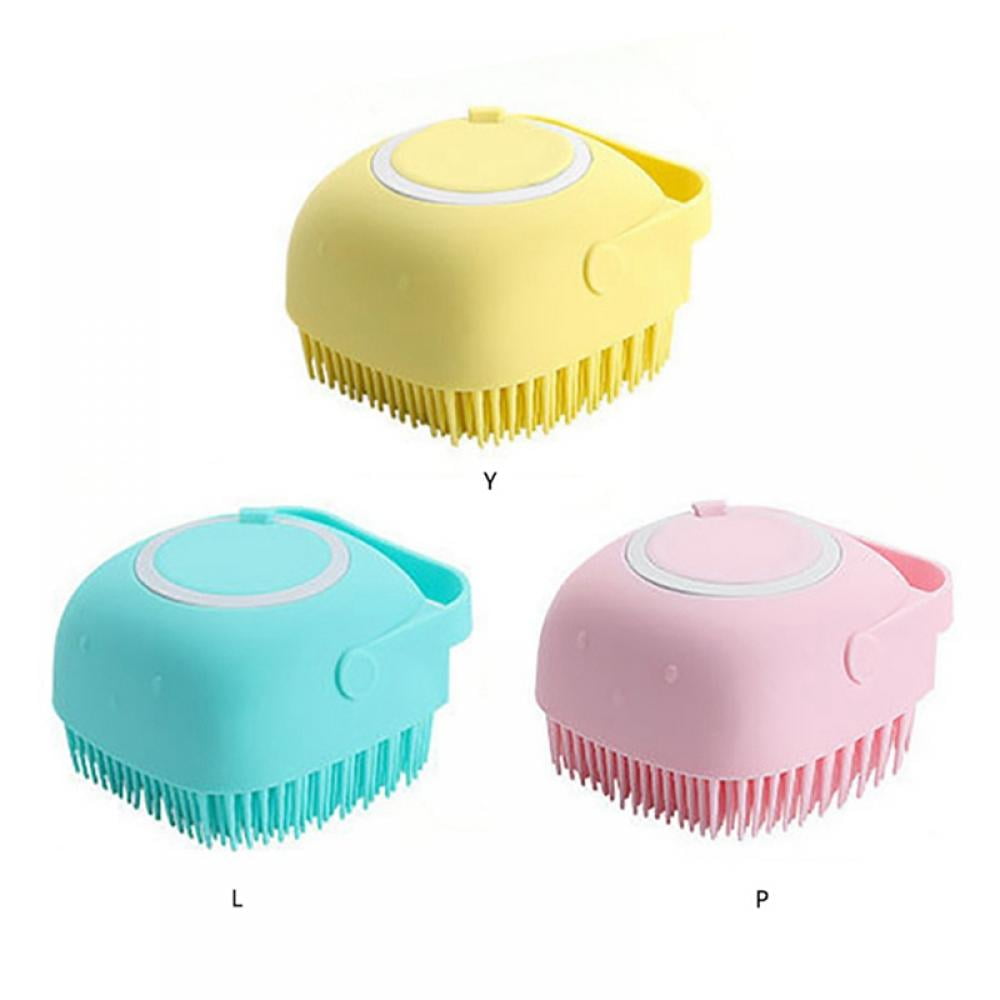 Save！Body Scrubber with Soap Dispenser for Shower, Silicone Exfoliating Brushes,Soft Body Exfoliator,Bath Loofah for Babies,Kids,Women,Men and Pets