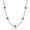 Silver Plated-Ruby, variant on S925 Solid Sterling 5A Zirconia Flower Tennis Chain Necklace Wedding Party Gifts-Silver Plated-Ruby