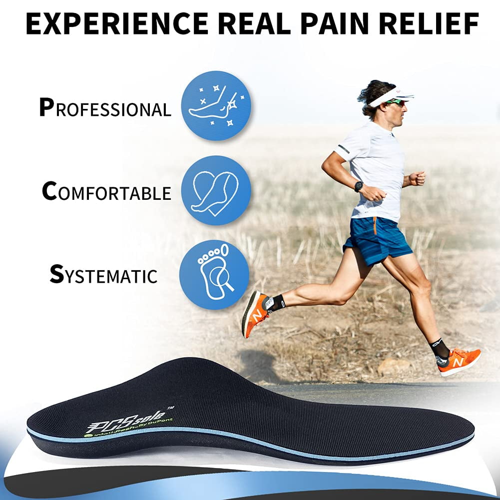 Semelles Orthopédiques Pour Chaussures De Sport Homme - Absorption Des Chocs, Respirantes - Ajustables (Taille 35 à 46) - Pour Course, Marche