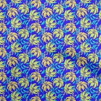 oneOone Polyester Spandex Yellow Fabric Tropical Floral Fabric For Sewing Printed Craft Fabric By The Yard 56 Inch Wide