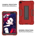 thumbnail image 7 of Case Fit Samsung Galaxy Tab A with S Pen 8.0 2019 Hybrid Shockproof Rugged Drop Protection Cover Built with Kickstand for Galaxy Tab A with S Pen 8.0 SM-P200 SM-P205 Tablet(Red+Black), 7 of 7