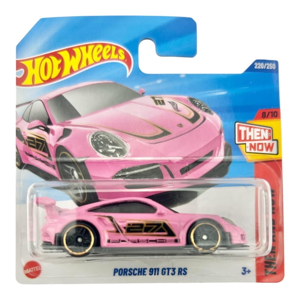 Maqueta de coche Hot Wheels fundido a presión Porsche 911 GT3 RS Pink 1:64