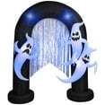 thumbnail image 1 of Halloween Inflatable Ghost Archway with Flickering Black Lights and Metallic Streamers, 1 of 6