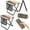 Large - 2 Pcs, variant on 2 Pack XL Portable Chairs for Adults, 14.2" Wide Seat & Knee-Frien Folding Stool Pocket Chair, Foldable Backpack Stool, Heavy Duty Collapsible Camping Seat for Fishing Travel - Khaki