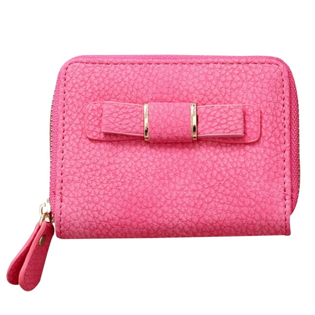 Coofit Mini Wallet Fashion Cute Bowknot Coin Purse Change Wallet Card Holder for Women