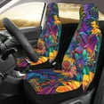 thumbnail image 2 of Honeii Psychedelic Sunflowers Print Car Seat Covers 2 Pieces, Full Set Universal Seat Covers for Cars, Waterproof Auto Seat Protectors, 2 of 7