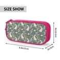 thumbnail image 2 of Sigee Retro Bunny Floral for Portable Pencil Pouch with Zipper for Students, Artists, and Office Use, 2 of 5