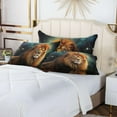 thumbnail image 7 of GZHJMY Fierce Lion Body Pillow Cover with Zipper,Soft and Cozy Fuzzy Fleece Body Pillow Case Cover 21 x 54 in,Plush Long Body Pillow Pillowcase for Fall and Winter Home Decor, 7 of 7