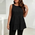 thumbnail image 4 of Ixbnca Débardeurs pour Femmes Grande Taille Sans Manches à Col Rond Blouses Décontractées Légères Tuniques Amples, 4 of 7