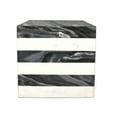 thumbnail image 7 of JONATHAN Y Felix 15.5" Contemporary Natural Marble Handmade Cube End Table, Black/White, MTB1101B, 7 of 7
