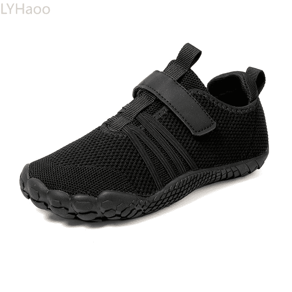 LYHaoo Girls Outdoor Hiking Sneakers Sports Shoes For Kids Lightweight Traction Shoes For Ages 5 14 Sizes 12 Little Kid Black(5.5-6 Years)