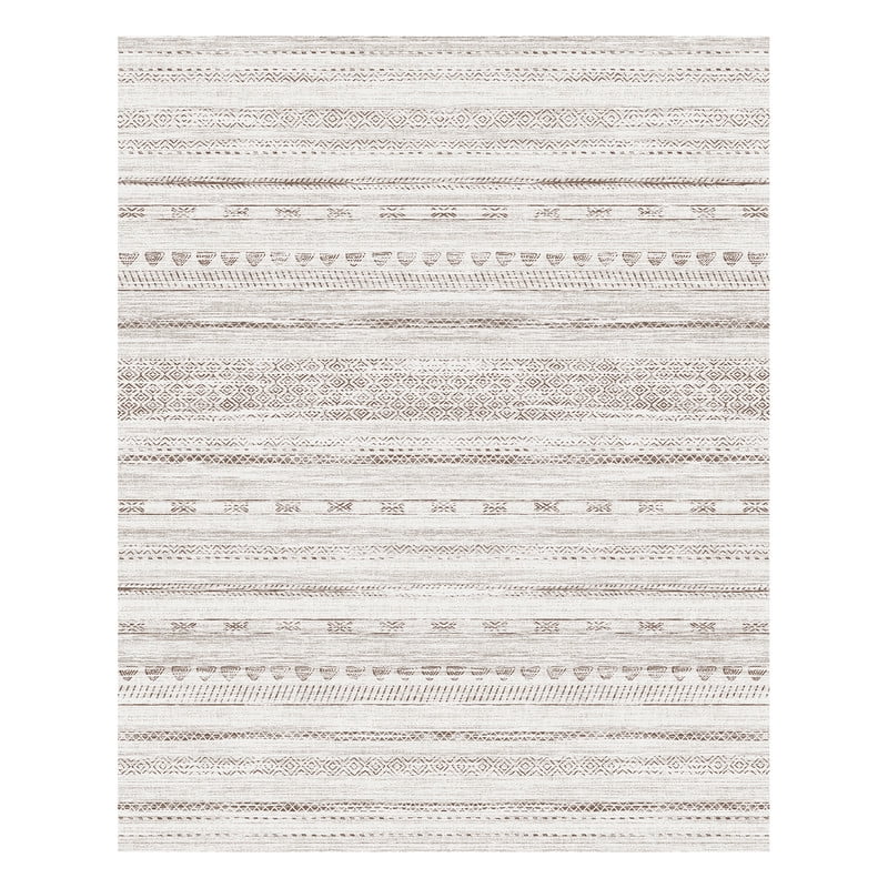 VUNATE 8'x10' Rugs for Living Room Washable Rugs Boho Moroccan Large Area Rug Soft Neutral Geometric Bohemian Carpet Distressed Indoor Rug for Bedroom Dining Room Office Foldable Nonslip Rug Coffee