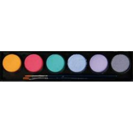 Pastel Color Palette (6 Color Palette - Pastel (10 gm), Includes high quality wax-based face paint in 6 pastel colors, 10 grams each. By Diamond FX Ship from)