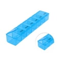 thumbnail image 3 of Unique Bargains 1 Pc 7 Grids Single Row Hung-Chain Pill Case Waterproof for Travel Clear Blue, 3 of 6