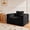 Black, variant on TopComfy Kids Cloud Sofa Single Seater Boneless Couch with High Backrest & Wider Armrests, Memory Foam Faux Fur Pillowed Chair for Bedroom, Dorm, Playroom & Office, Beige