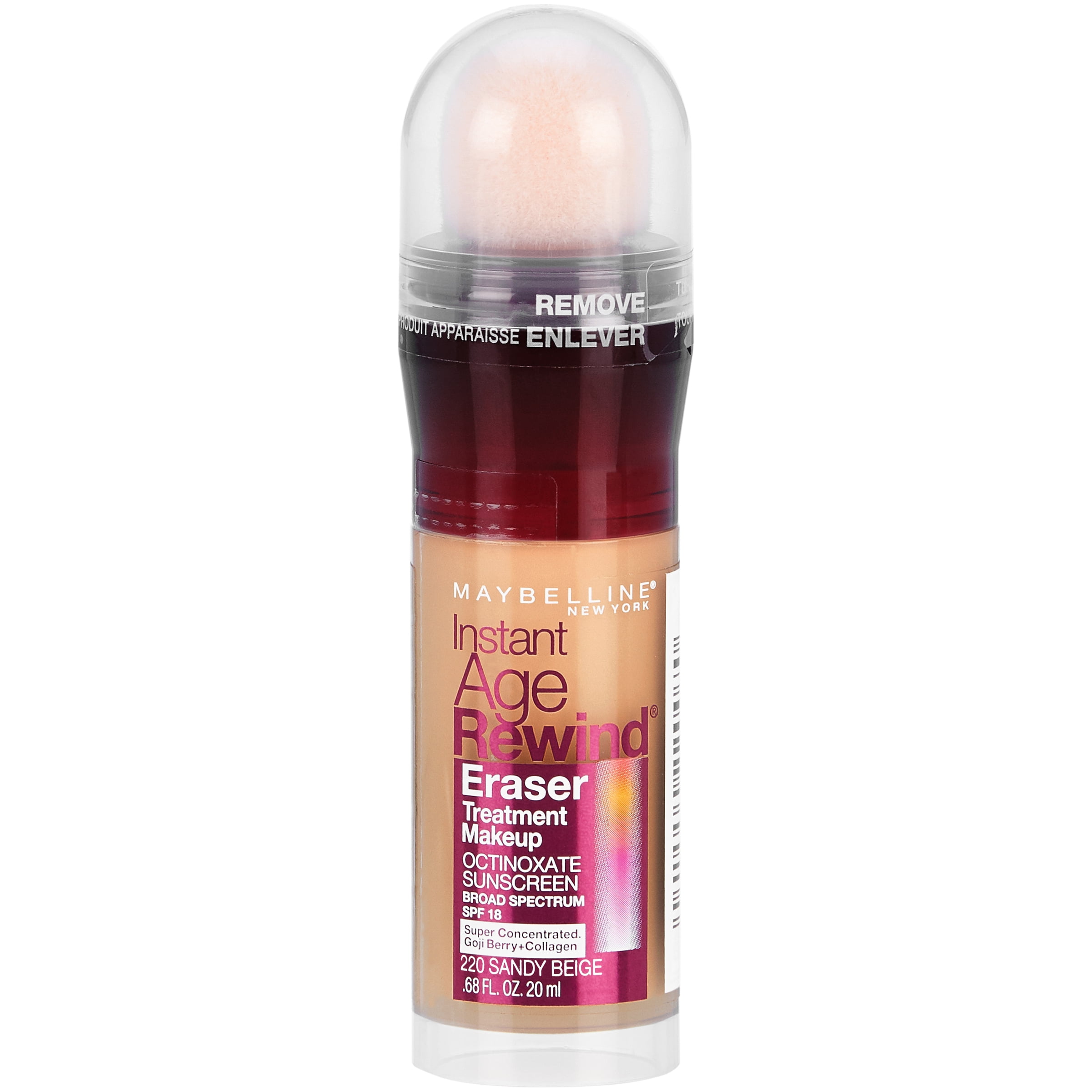 Maybelline Instant Age Rewind Eraser Treatment Makeup, SPF 18, Sandy Beige, 0.68 fl oz