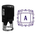 thumbnail image 1 of Printtoo Alphabet A Monogram Initial Square Swirl Border Self Inking Rubber Stamp R-40 Office Stationary, 1 of 6