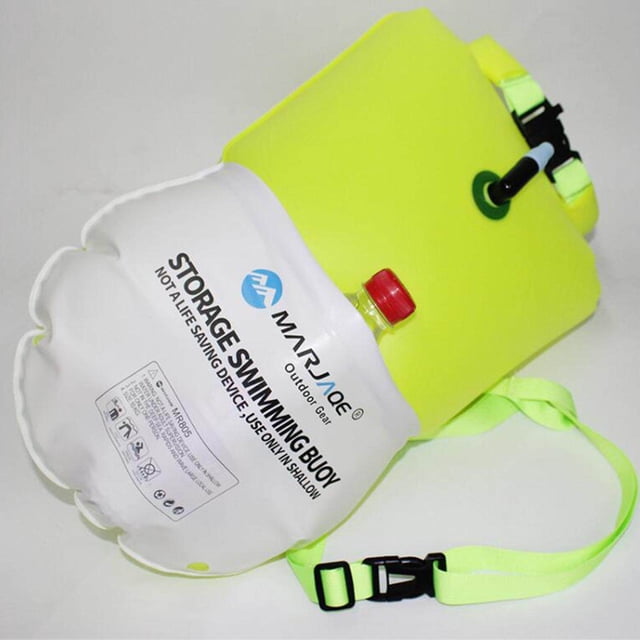 pitrice Bouée de Natation avec Sac Étanche Sécurité Flottante Jaune