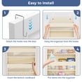 thumbnail image 5 of Over The Door Hanging Storage Organizer, 5 Tier Heavy-Duty Wardrobe Storage Organizer with Side Pockets, Foldable Behind Door Storage, Hanging Shelves for Bedroom, Bathroom and Baby Nursery, 1-Pack, 5 of 7